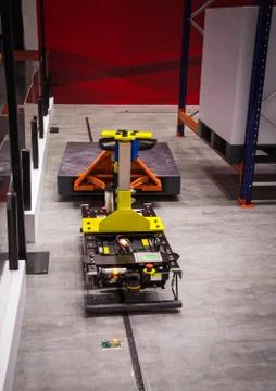 Forked Automatic Guided Vehicles (AGV) Stock Photos