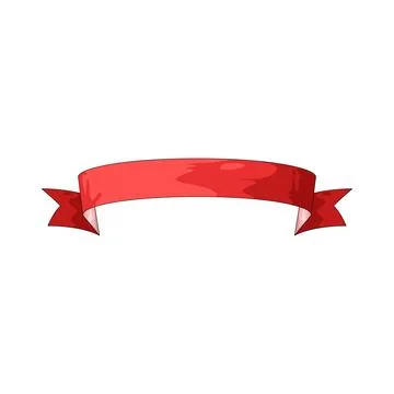 Forked end ribbon illustration Stock Illustration