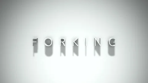 Forking 3D title animation with shadows on a white background 库存影片 297017586