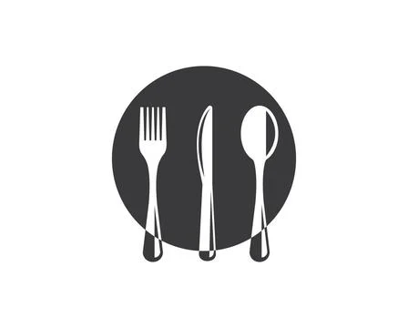Fork,knife logo vector illustration fork,knife logo vector illustration te... Stock Photos