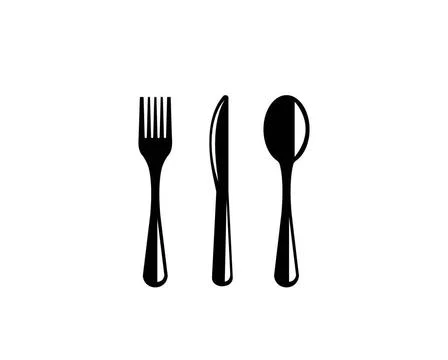Fork,knife logo vector illustration fork,knife logo vector illustration te... Stock Photos