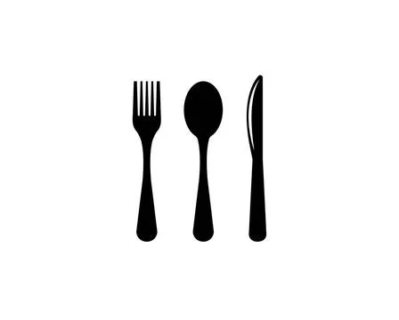 Fork,knife logo vector illustration fork,knife logo vector illustration te... Stock Photos