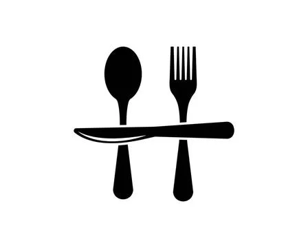 Fork,knife logo vector illustration fork,knife logo vector illustration te... Stock Photos