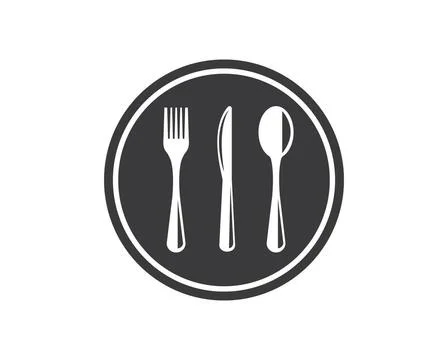 Fork,knife logo vector illustration fork,knife logo vector illustration te... Stock Photos