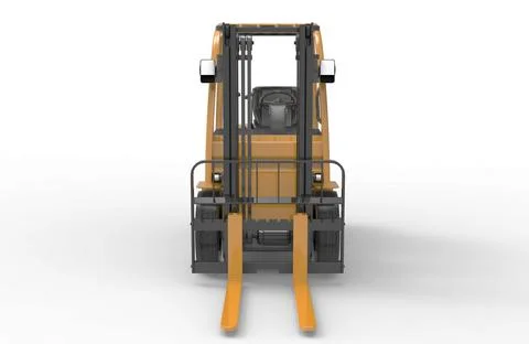 Forklift 3d illustration rendering Stock Illustration