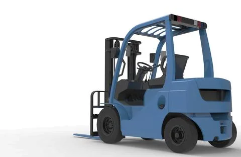 Forklift 3d illustration rendering Stock Illustration