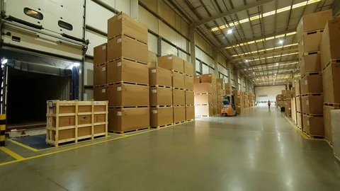 Forklift In Action Fast Forward 動画素材 123008220