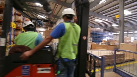 Forklift In Action 스톡 동영상 122997717