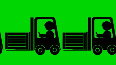 FORKLIFT animation Video stock 145057196