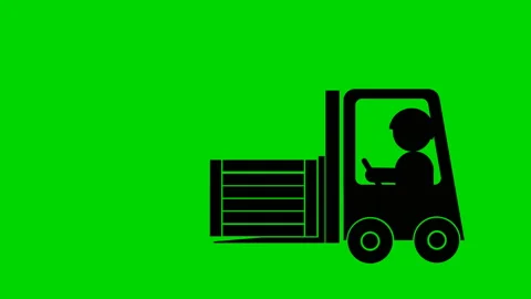 FORKLIFT animation Video stock 145079025