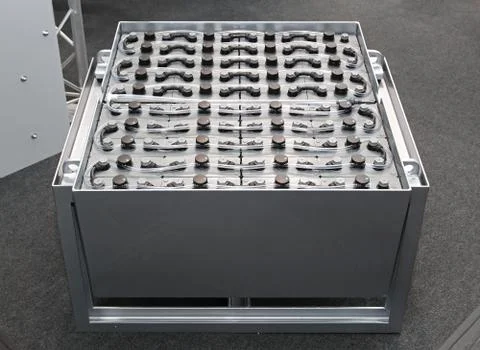 Forklift batteries Stock Photos