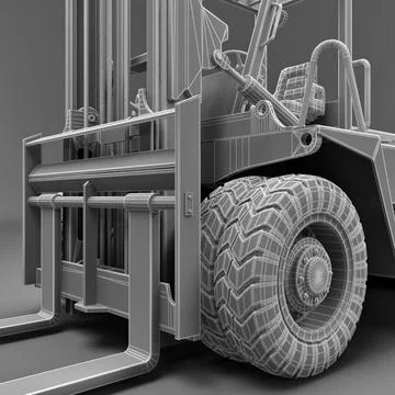Forklift Big 3D Model