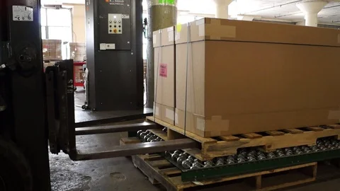 Forklift box Stock Footage 70947323