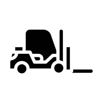 Forklift car glyph icon vector isolated illustration Illustrazione stock