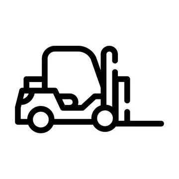 Forklift car line icon vector isolated illustration Stock Illustration
