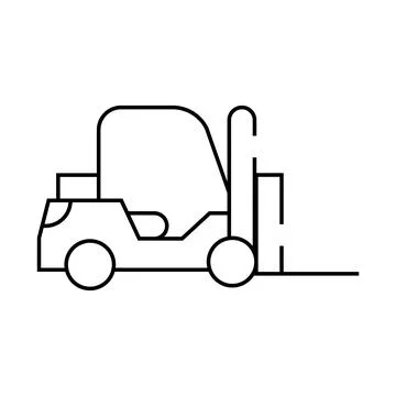 Forklift car line icon vector isolated illustration Stock Illustration