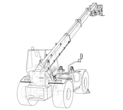 Forklift concept. Vector rendering of 3d Stock Illustration