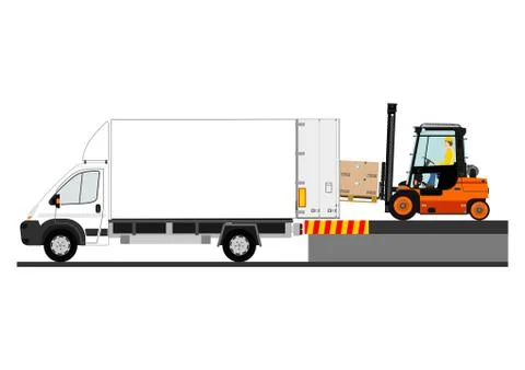 Forklift dangers Stock Illustration