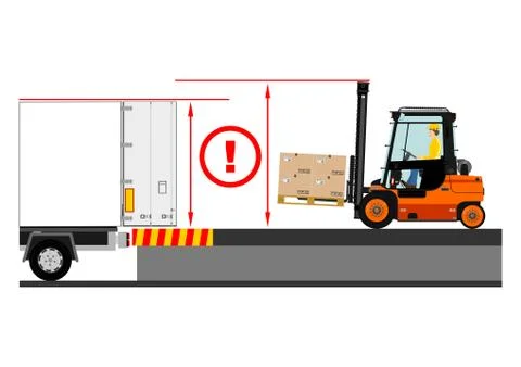Forklift dangers Illustrazione stock