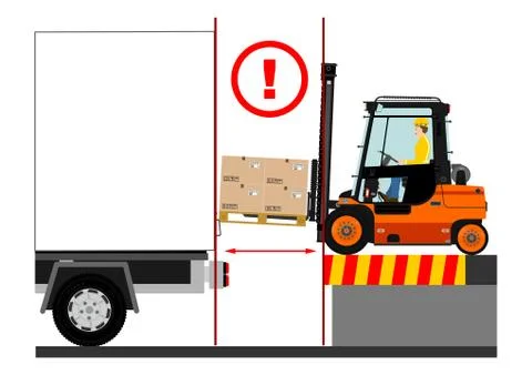 Forklift dangers Stock Illustration