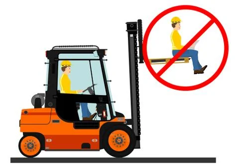 Forklift dangers Stock Illustration