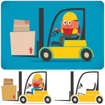 Forklift Driver Stock Illustration