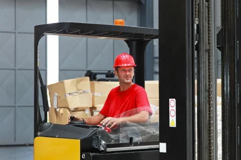 Forklift driver Stock Photos