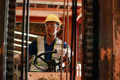 Forklift driver Stock Photos