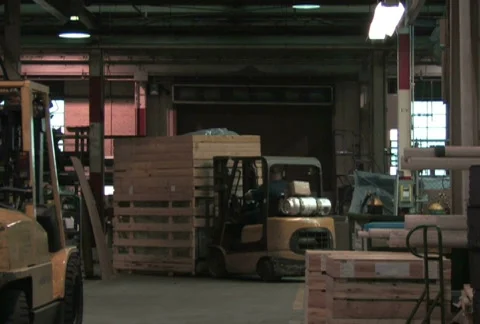 Forklift in Factory Stock-Footage 283723