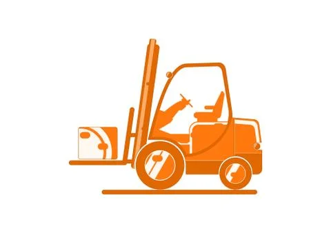 Forklift icon. Stock Illustration