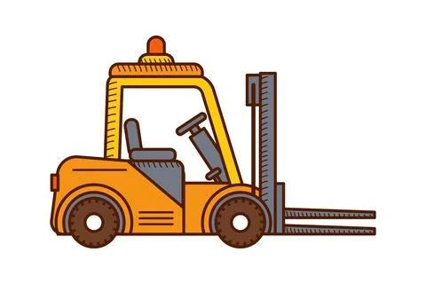 Forklift icon. Loader isolated on white background Stock Illustration