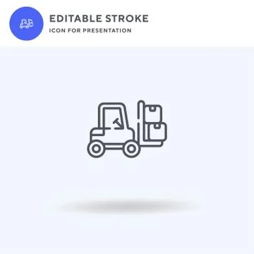 Forklift icon vector, filled flat sign, solid pictogram isolated on white, lo Stockillustratie