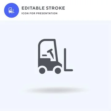 Forklift icon vector, filled flat sign, solid pictogram isolated on white, logo Stock Illustration