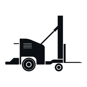 Forklift Icon, Vector Illustration Stock Illustration