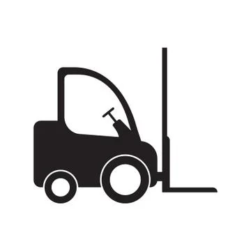 Forklift icon vector isolated Stock Illustration