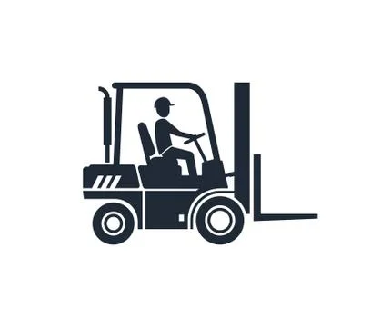 Forklift icon - warehouse packaging loader Stock Illustration