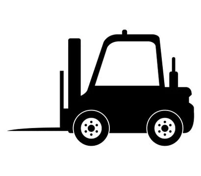 Forklift icon on white background Stock Illustration