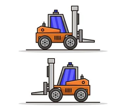 Forklift illustrated on background Stock Illustration