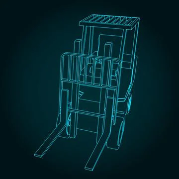 Forklift illustration Stock Illustration