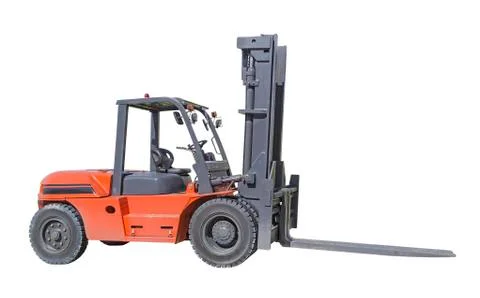 Forklift isolated Stock Photos