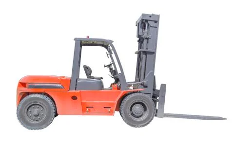 Forklift isolated 库存照片