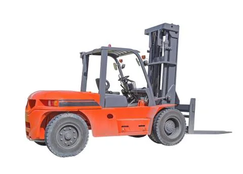 Forklift isolated Stock Photos