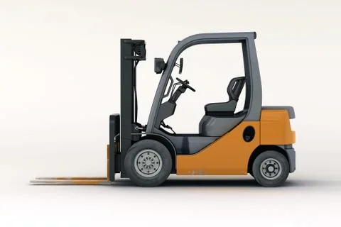 Forklift loader close-up Stock Illustration