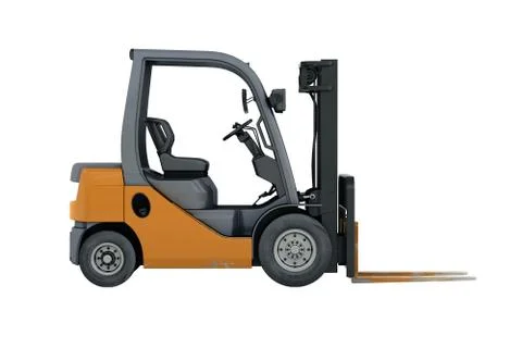 Forklift loader close-up Stock Illustration