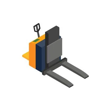 Forklift loader icon, isometric 3d style Illustrazione stock