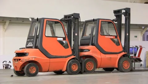 Forklift loaders 库存影片 6524489