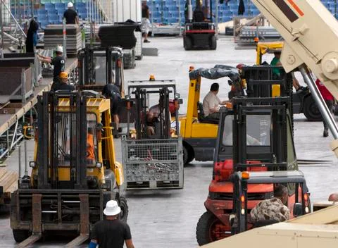 Forklift loaders Stock Photos