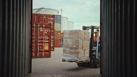 Loading Container Terminal Stock Footage ~ Royalty Free Stock Videos ...