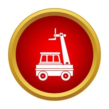 Forklift loading machine pictogram icon for industry 스톡 일러스트