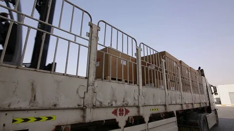 Forklift Loading A Truck 2 動画素材 123008742